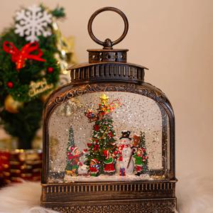 빈티지 스타일 무드등 워터볼 앤틱 아치 랜턴 워터 오르골