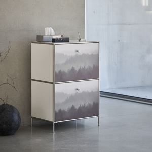 무디 아르떼 2칸 모듈 수납장 (수묵화 컬렉션)