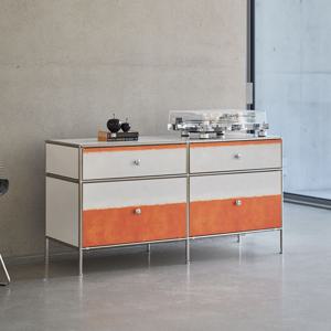 무디 아르떼 4칸 모듈 수납장 (오렌지브리즈 컬렉션)