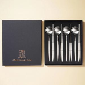 보겐 에펠 커트러리 수저세트 8P 샤틴(화이트) 4인 선물세트