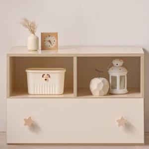 CP122 국내제작 오픈 서랍형 2단 수납장 아이방 거실 원룸 다용도정리함