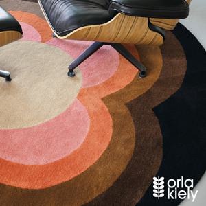 영국 올라케일리 선플라워 라운드 직수입 천연 울카페트 / M-사이즈 / CP210034PI