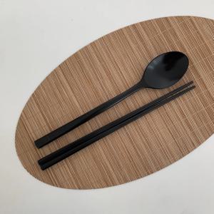 옻칠 블랙 우드 수저세트