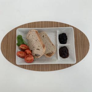 도자기 2구 3구 직사각 나눔접시 소스접시