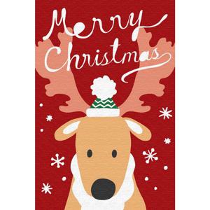 DIY 명화그리기 산타 루돌프 10X15cm (거치대 포함)