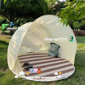 WRR 감성 피크닉 원터치 그늘막 텐트 한강 나들이 거실 놀이방 텐트