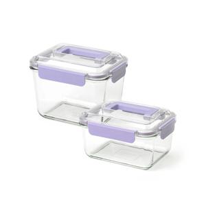 퓨어 유리 밀폐용기 핸디 2조(1.8L+2.5L) 세트(베리페리)