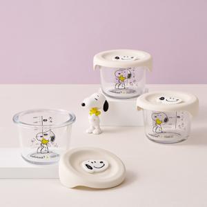 스누피 이유식 실리콘캡 원형 3P (LLG514S3)