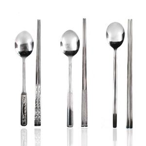 고급 스텐 숟가락 젓가락 민자 땡땡이 인삼 업소용 수저