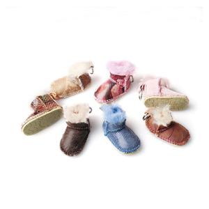 [해외] 호주 양모 퍼 키링 신발모양 랜덤컬러 포인트 액세서리 OZ002