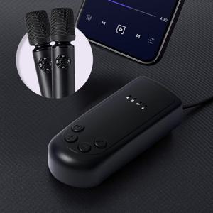 플러그앤싱 무선 마이크 블루투스 수신기 노래방 AUX 스피커 확장 연결 차량용 휴대용