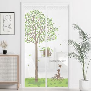 간편설치 찍찍이 튼튼한 방문 현관 일체형 자석 모기장