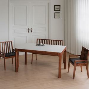 레스토 세라믹 식탁 원목 일자다리 4인용 식탁세트