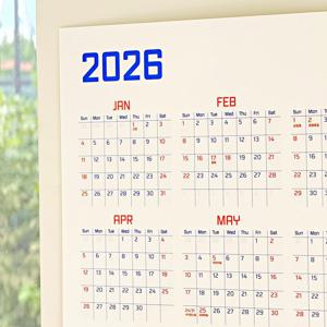 2026년 벽걸이 인테리어 연력 1년 포스터 캘린더 벽 한장 연간 감성 디자인 달력
