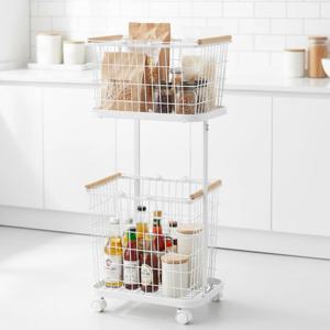 이지라이프 와이드 2단 햄퍼 세탁바구니 화이트