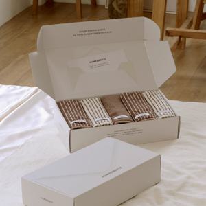 코마사40수170g 스트라이프 호텔수건 타월 선물박스(5P)