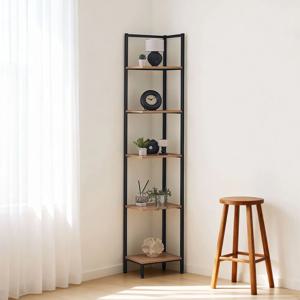 클레오 사각 코너장 5단 모서리 코너 틈새 수납장 책장 선반 인테리어 2colors