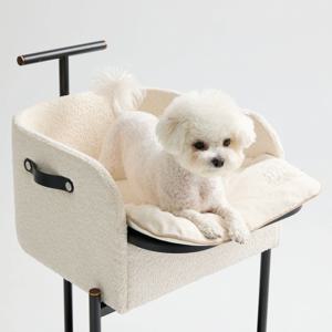 강아지 낮잠베개 오가닉 테리 식탁의자 목받침 쿠션