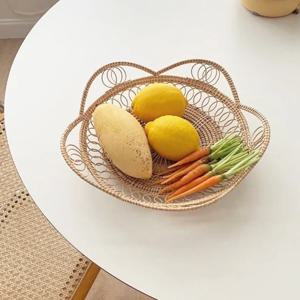 라탄 다용도 접시 트레이 바구니 대형 사이즈