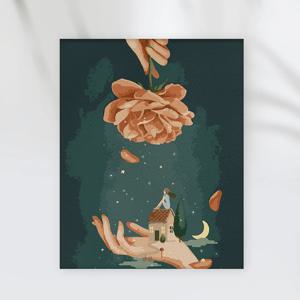 DIY 명화/유화그리기 세트 꽃이 빛나는 밤 (40X50)