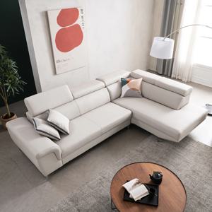 슈가드 4인 코너 무빙헤드 가죽 소파 2color