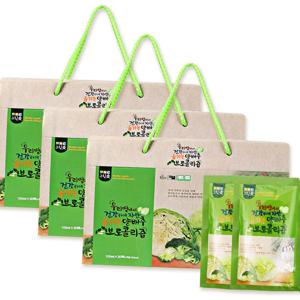 우리땅에서 건강하게 자란 유기농 양배추 브로콜리즙 30포 3팩