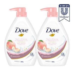 [1+1] 도브 화이트 피치 바디워시 1L 2개