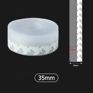 방풍 외풍차단 반투명 실리콘 창틈 문풍지35mm 2M 4개