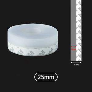 방풍 외풍차단 반투명 실리콘 창틈 문풍지25mm 2M 4개