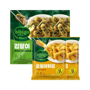 비비고 김말이 500g*2개+오징어튀김 180g*2개