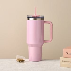TO GO 대용량 투웨이 리드 텀블러 1200ml 빨대 포함 레인보우 펄 핑크