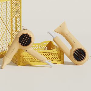 신규컬러 에어플립 접이식 컴팩트 BLDC 항공모터 1700W 드라이기 레트로옐로우