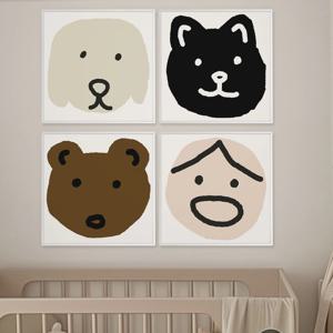 해까치 작가 홈 인테리어 벽꾸미기 귀여운 동물 일러스트 그림_BABY