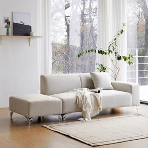 [리퍼]풀먼 아쿠아텍스 패브릭/가죽 3인용 카우치소파 (스툴증정) 2colors