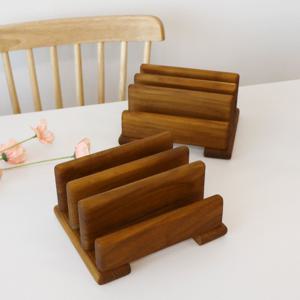 부엌다옴 티크 항균 원목도마 거치대 3구