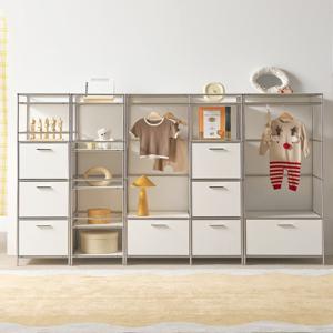 라이트 세렌핏 모듈 낮은 옷장 선반장 미드센추리 키즈 드레스룸 베이비장세트