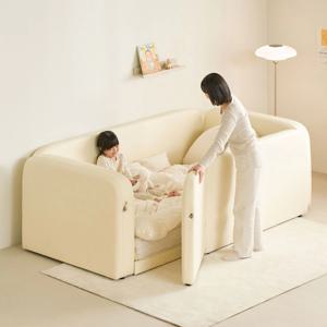 휴고 가죽 레더 도어형 데이베드 저상형 아기침대 (SS)