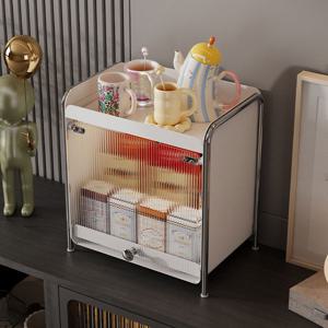 주방 홈카페 선반 수납장 아크릴 수납함 컵 선반 트레이 양념통 정리함 보관함