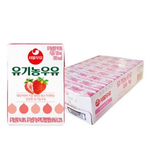 서울우유 유기농우유 딸기 120mlx32개