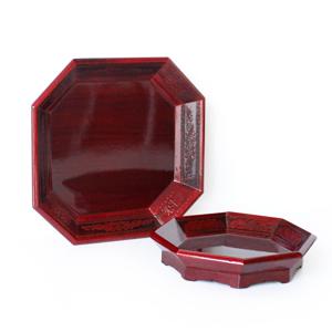 국산 전통 옻칠 팔각 쟁반 ( 다도상 다과상 소반 원목 미니 찻상 트레이 외국인선물 )