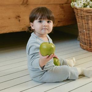 유아 실내복 아기 밤부 소프트 9부 스카이블루