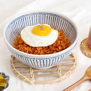 일본 그릇 면기 라면 그릇 스트라이프(삼시세끼)면기