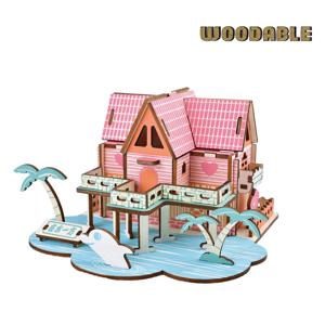 3D퍼즐 입체퍼즐 DIY 해변핑크집 (HD03)