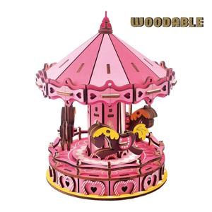 3D퍼즐 입체퍼즐 DIY 핑크회전목마 (HK01)