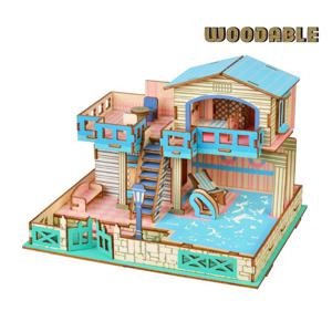 3D퍼즐 입체퍼즐 DIY 수영장펜션 (HE04)