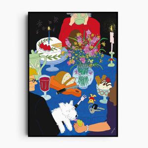 일러스트 아트 포스터_Dining