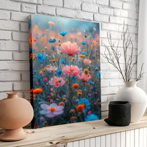 야생화 동산 캔버스액자 알루미늄액자 감성 인테리어 핑크 블루 봄꽃 포스터 그림액자