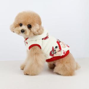반려동물 캡둥이 플리스 민소매 후드 S-2XL, 2colors