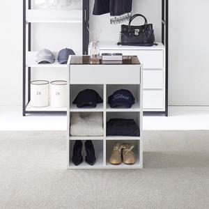 마홀앤 플랜트 시스템 드레스룸 아일랜드 수납장 W600 오픈형 화이트