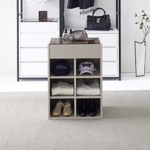 마홀앤 플랜트 시스템 드레스룸 아일랜드 수납장 W600 오픈형 연그레이